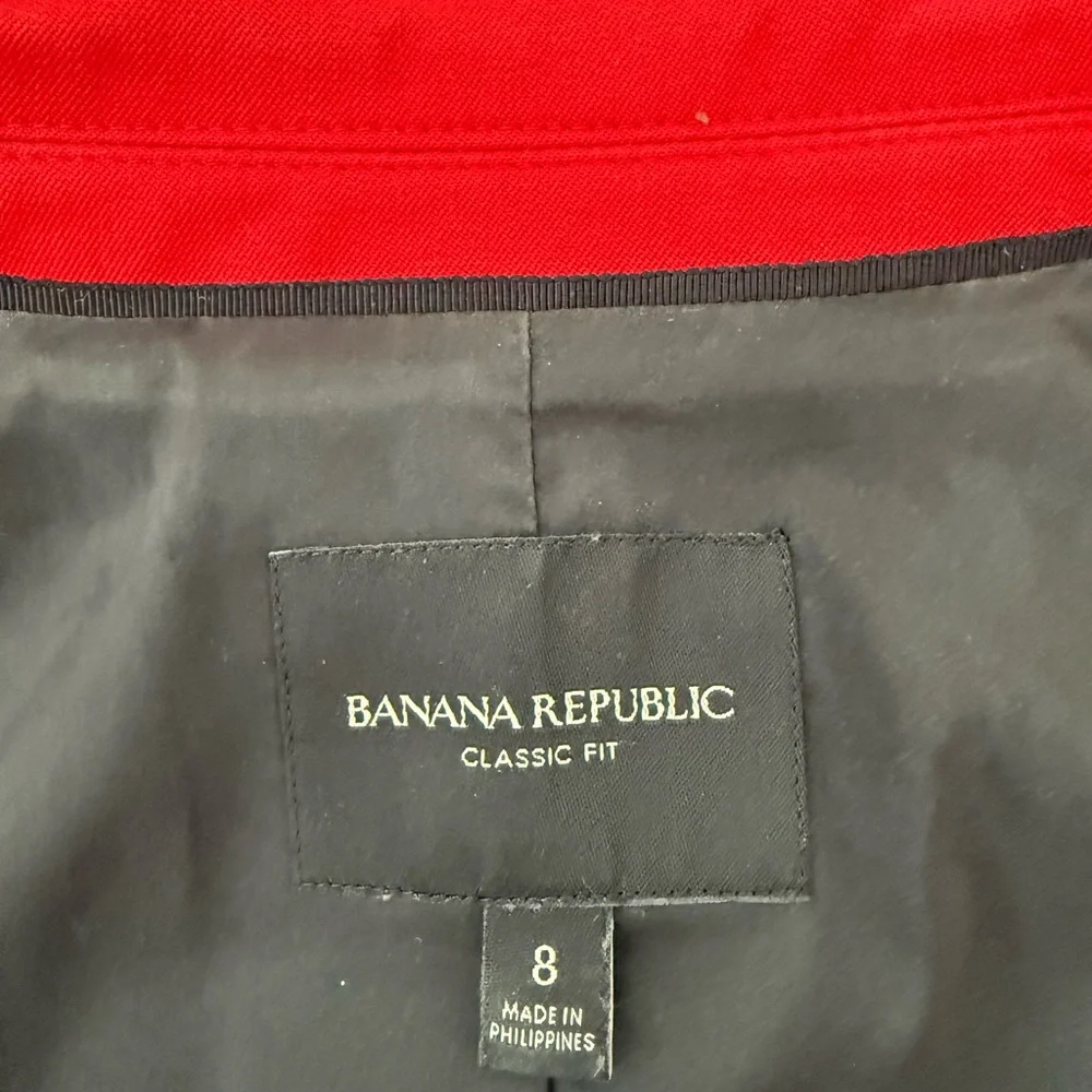 Banana Republic Bright Red Single-Button Women's Blazer